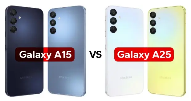 مقایسه سامسونگ A15 با A25